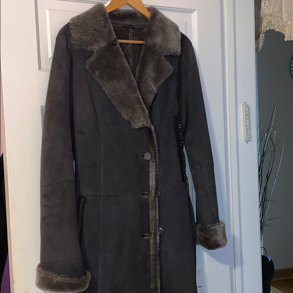 Luxurious Gray Fur Coat